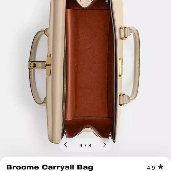Coach Broome Carryall Bag in Brass/Ivory with Gold Hardware New with tags - Picture 2 of 15